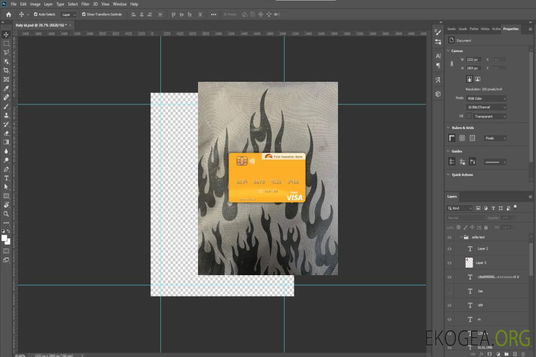 Hawaii First Hawaiian Bank carte de débit visa photolook , template